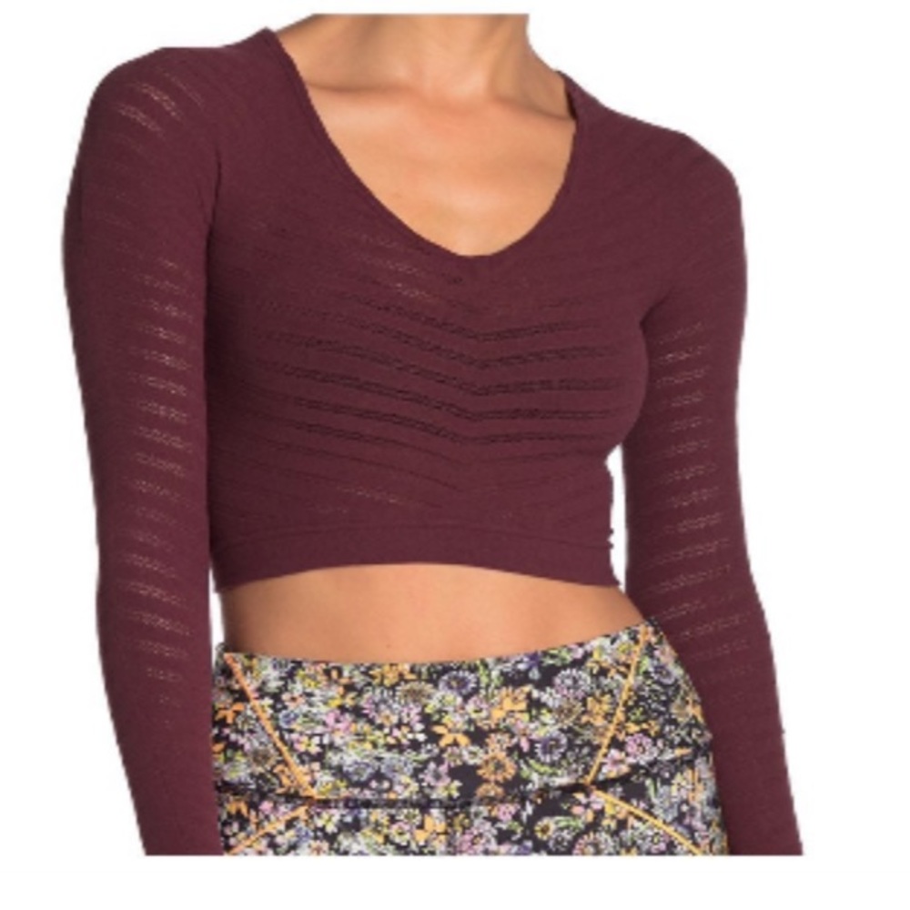 Free People Gone Adrift Long Sleeved Crop